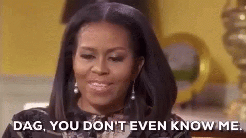 You Dont Even Know Me Michelle Obama GIF - You Dont Even Know Me Michelle Obama GIFs