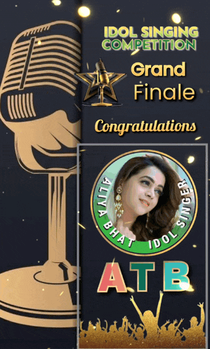 a poster for an idol singing competition with a picture of a woman on it