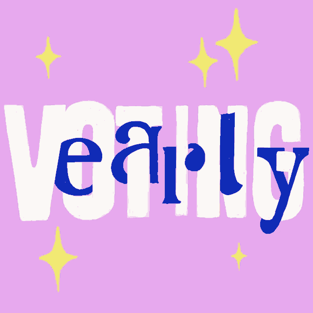 a purple background with the word yearly in blue