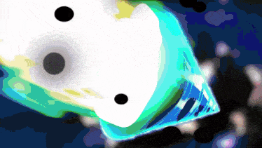 a computer generated image of a blue and white object with black dots on it