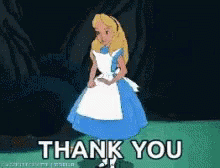 Thank You Alice In Wonderland GIF - Thank You Alice In Wonderland Curtsy GIFs