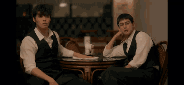 two men are sitting at a table and one of them is asking the other what is this level of development .