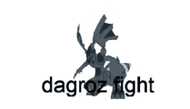 a cartoon character is holding a rocket and the words dagroz fight are below it