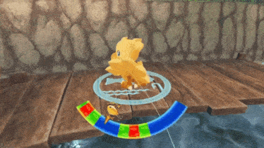 a video game screen shows a circle with the letter p in it