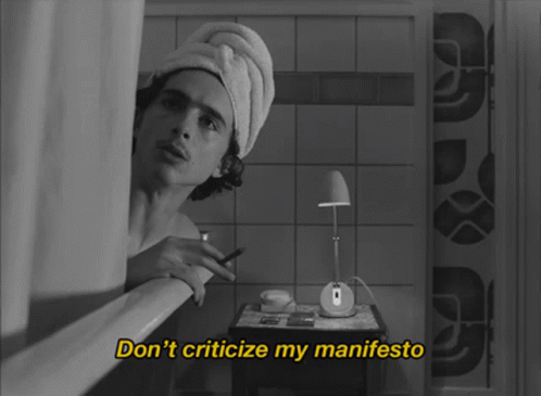 Manifesto Dont Criticize My Manifesto GIF - Manifesto Dont Criticize My Manifesto The Fench Dispatch GIFs