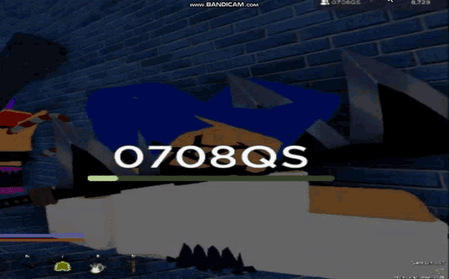 a screenshot of a video game with the numbers 0708qs
