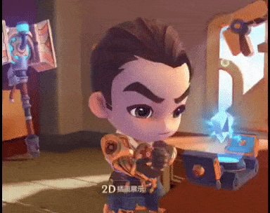 a cartoon character with the number 2d on his chest