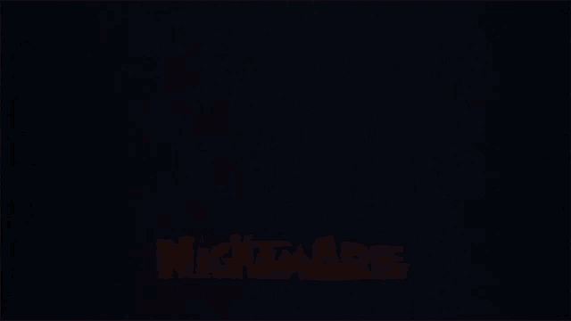a nightmare on elm street logo that is red and white