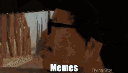 a man wearing sunglasses and a hat is saying memes .