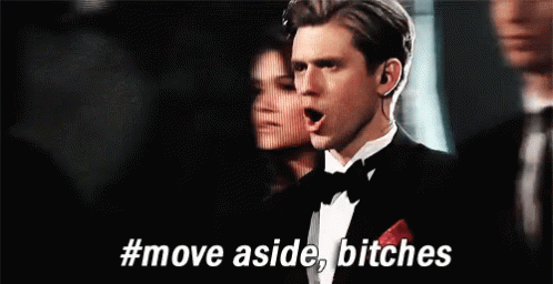 Aaron Tveit Move Aside Bitches GIF - Aaron Tveit Move Aside Bitches Get Away GIFs