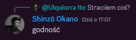a screenshot of a twitter conversation between shinzo okano and ulquiorra