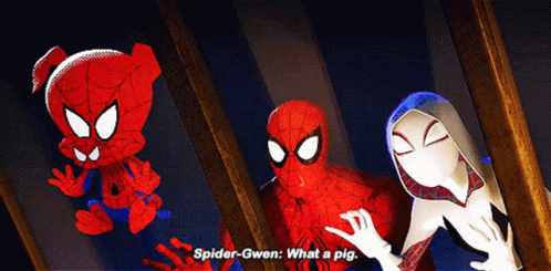 Spider Man What A Pig GIF - Spider Man What A Pig Spider Gwen GIFs