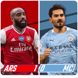 two soccer players wearing jerseys that say fly emirates