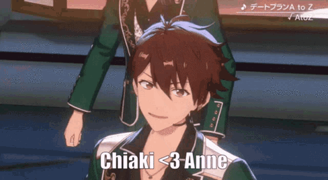 a cartoon character named chiaki < 3 anne is smiling