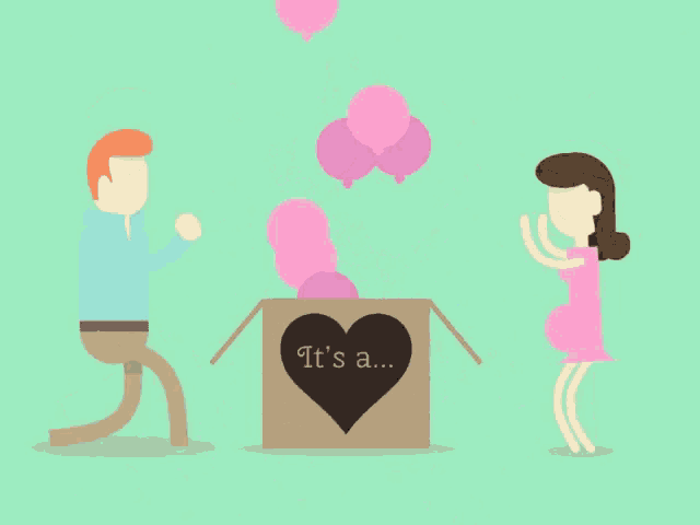 a box with a heart on it that says it 's a ...