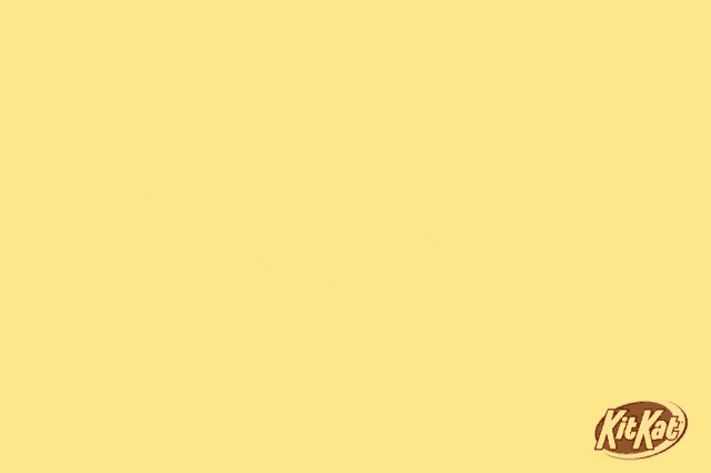 a yellow background with the word treat written in chocolate sticks