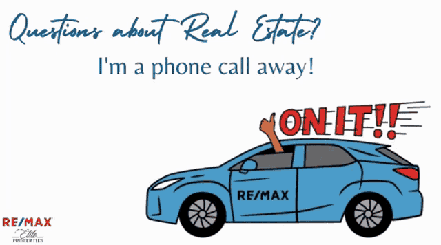 a cartoon of a car that says re/max on the side