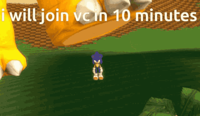 a screenshot of a video game with the words " i will join vc in 10 minutes " at the top
