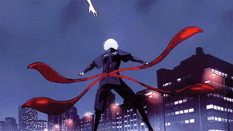 a man with a red cape is standing in front of a city skyline .