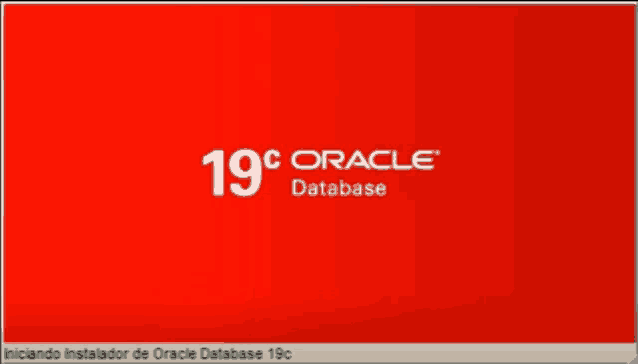 a red background with a white oracle logo on it