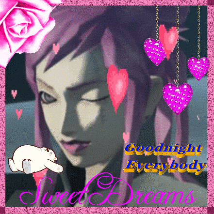 a picture of a woman with the words goodnight everybody sweet dreams on the bottom