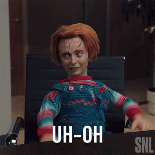 Uh Oh Chucky GIF - Uh Oh Chucky Saturday Night Live GIFs