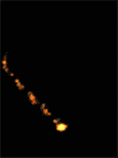 a black background with a heart made out of fire