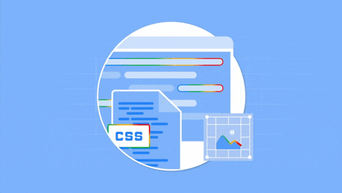 an illustration of a computer screen with a css file