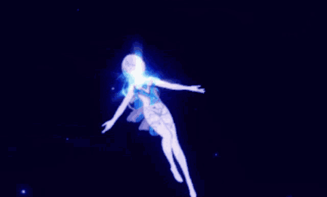 a blue background with a burst of white light coming out of it