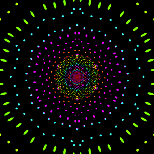 a colorful kaleidoscope with a black background