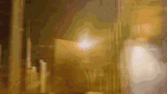 a blurred image of a person standing in a dark room