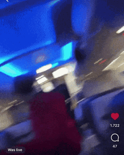 a blurred image of a person with the words was live on the bottom