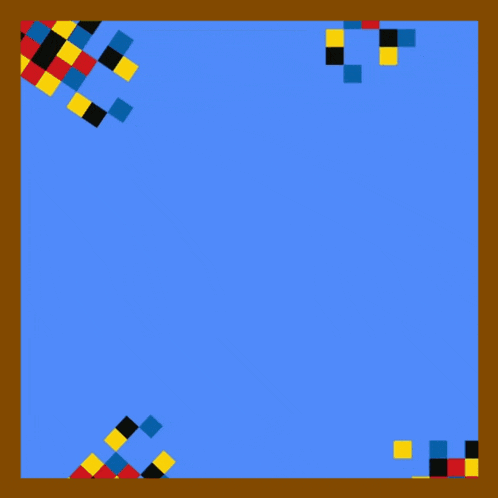 a blue background with arabic writing in yellow and red