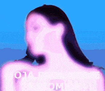 a blurry picture of a woman 's face with the words " oja ptica nie je skrorna " on the bottom