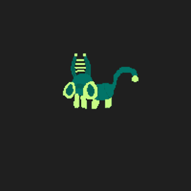 a pixel art drawing of a cat with the letters iik on its head