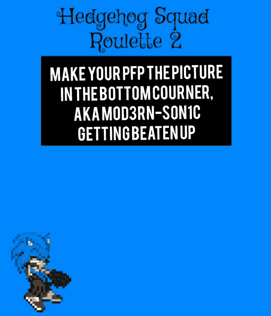 a blue background with the words hedgehog squad roulette 2 at the top