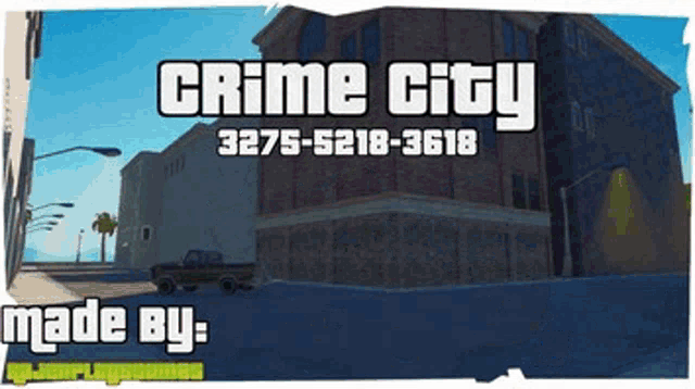 a picture of a brick building says crime city