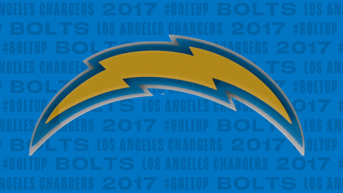 a poster for the los angeles chargers says toughdown on it