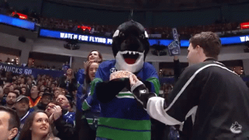Vancouver Canucks Fin The Whale GIF - Vancouver Canucks Fin The Whale Mascots GIFs