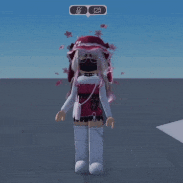a girl in a red and white outfit with a bunny purse