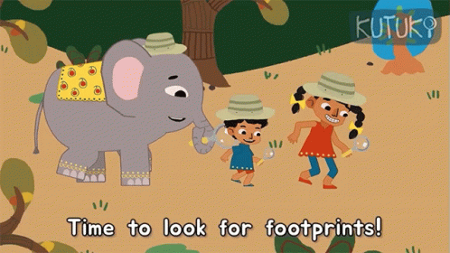 Time To Look For Footprints Minku GIF - Time To Look For Footprints Minku Kutu GIFs