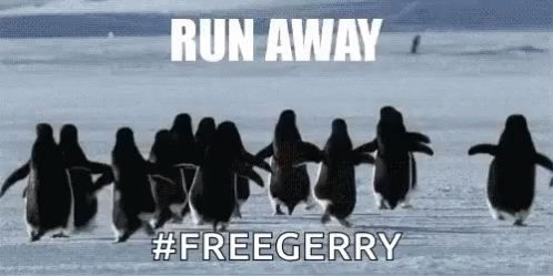 Penguins Run Away GIF - Penguins Run Away Nope GIFs