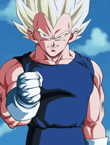 a close up of a cartoon character with a fist