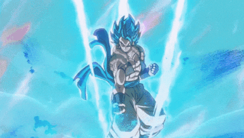 a person is flying through the air in a blue and purple painting .