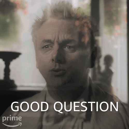 Good Question Aziraphale GIF - Good Question Aziraphale Michael Sheen GIFs