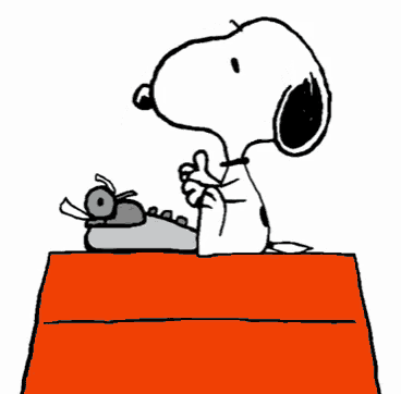 Snoopy Typing GIF