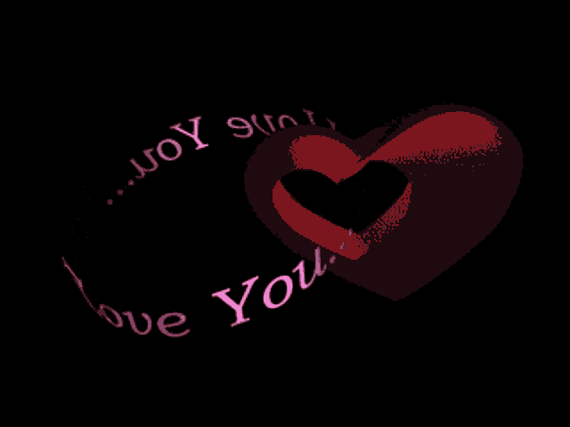 a red heart with the words i love you written around it