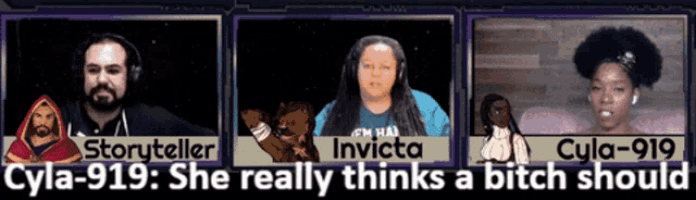 cyla-919 says she really thinks a bitch should in a screenshot