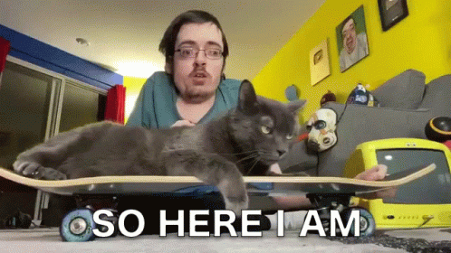 So Here I Am Ricky Berwick GIF - So Here I Am Ricky Berwick Cat Pro Skater GIFs