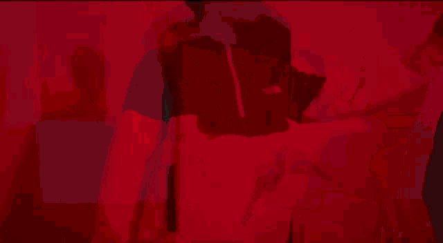 a black and red background with a skull in the middle .